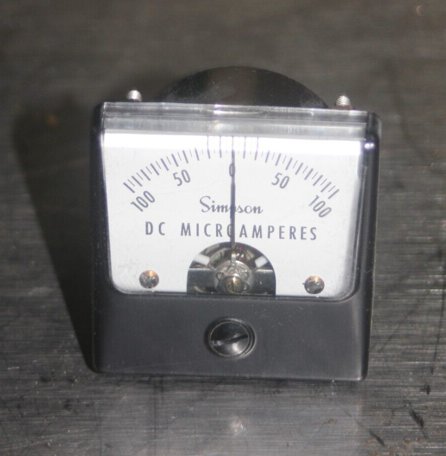 Simpson DC Microamperes Meter 100/0/100