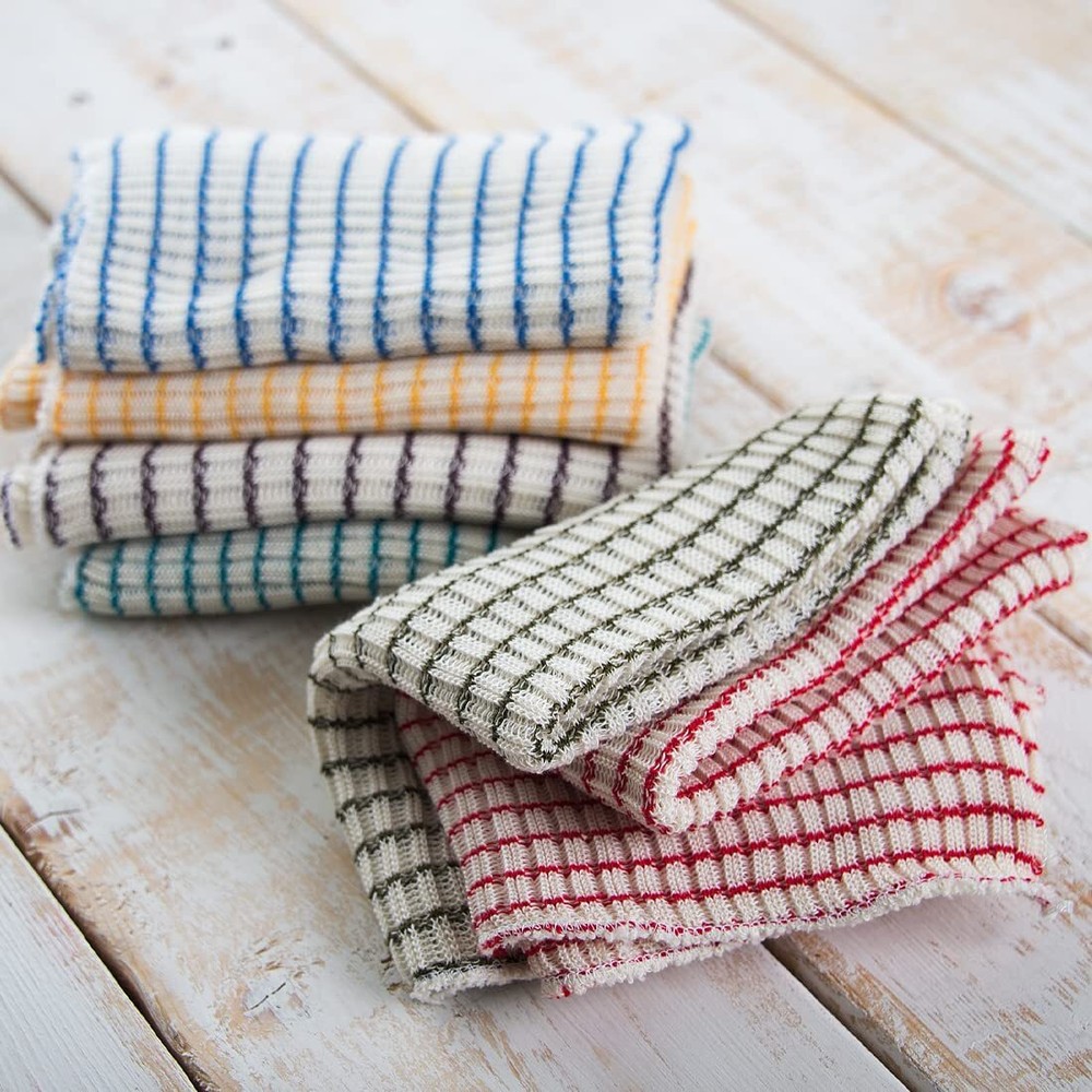 Rada Cutlery Textured Dishcloths Cotton Polyester Blend 2 Pack Multicolored