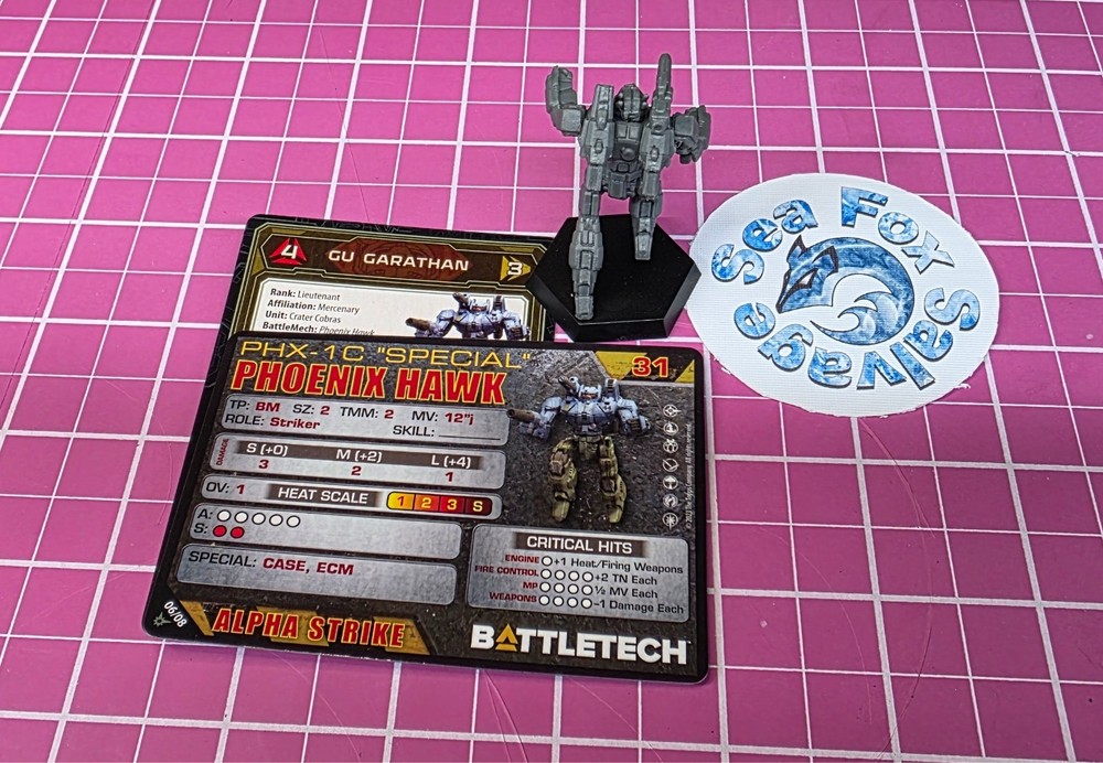 BattleTech - PXH-1b “Special” Phoenix Hawk - Star League Command Lance + Cards