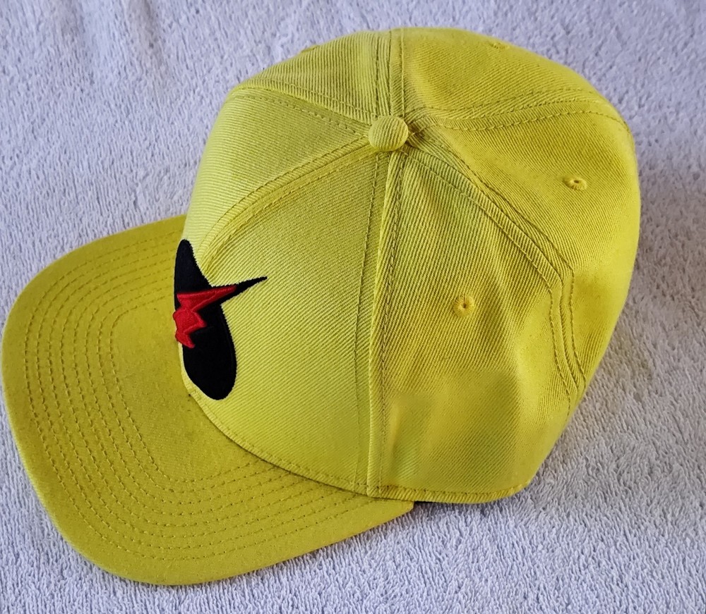 Reverse Flash Logo Flat Bill Snapback Hat Yellow