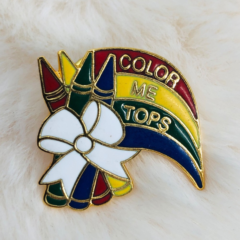 TOPS KOPS Weight Loss Program Member Lapel Pin - Color Me Crayons
