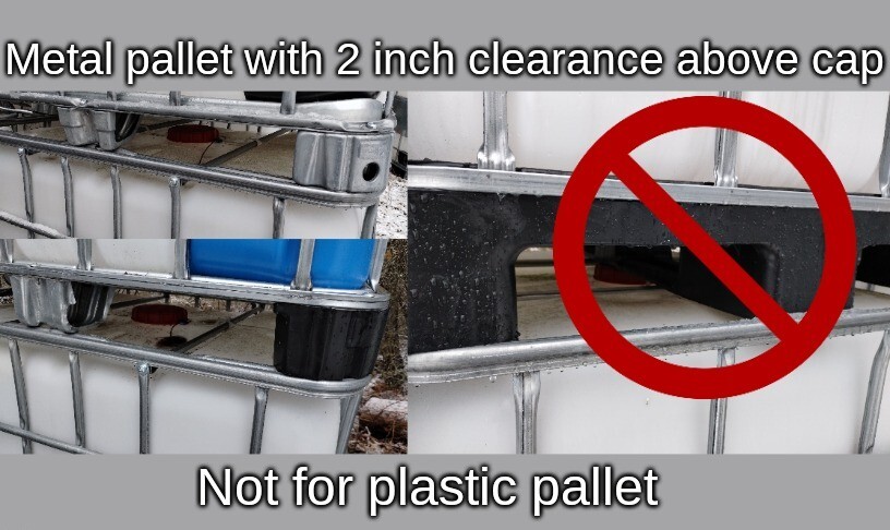 IBC Tote High Flow double stack kit with 3/4" drain IBC Tote