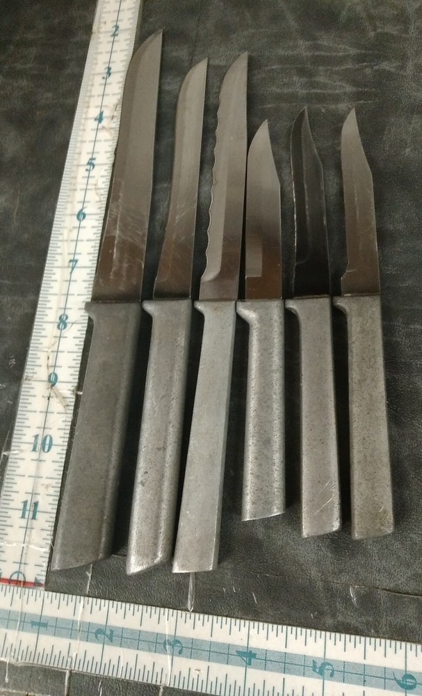 Stainless Kitchen Knives Modernist set of 6 Sharp