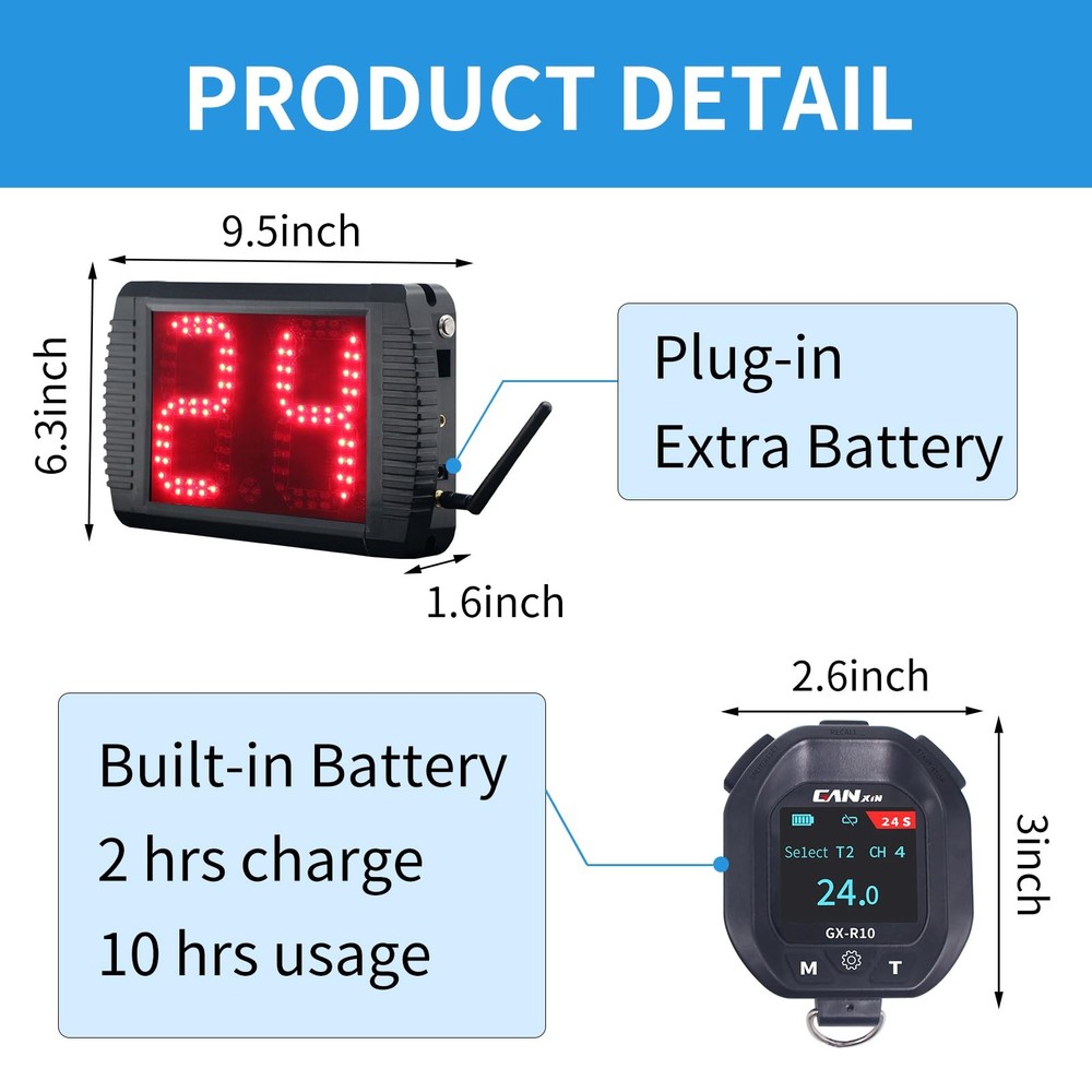 GAN XIN Shot Clock Basketball Remote Control(1unit)