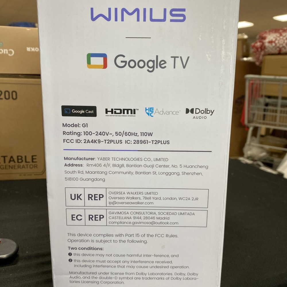 Google TV Projector with Google Cast, Wifi, Bluetooth, Dolby Audio/i