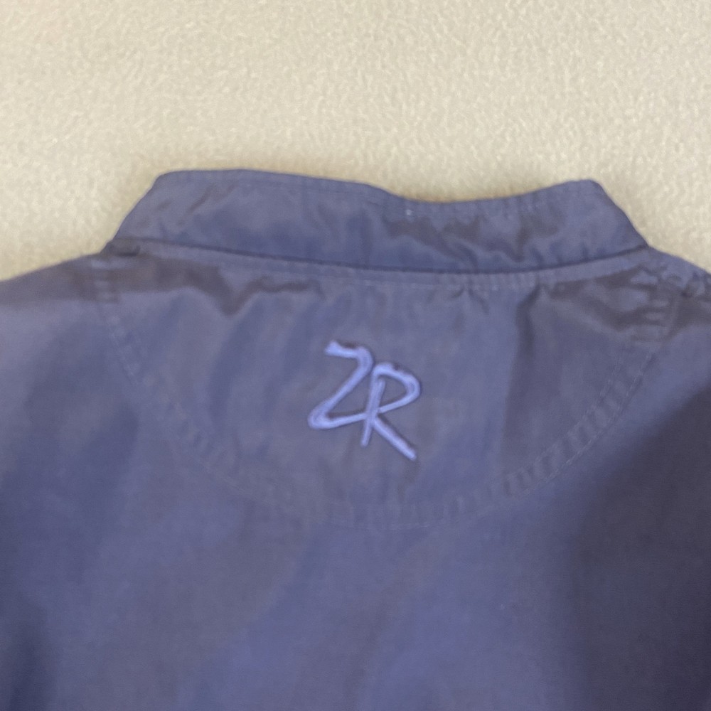Zero Restriction Jacket Men Large Blue Golf Windbreaker Sleeveless Snap Pullover
