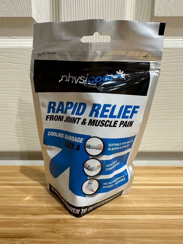 New Physicool Rapid Relief Cooling Compression Bandage Size A Small Elbow Wrist