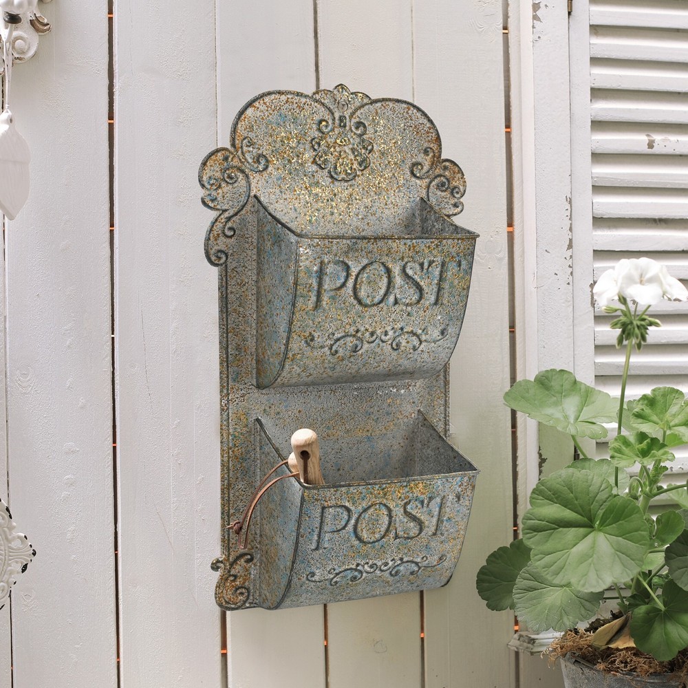 2-Tier Wall Mounted Mail Small Staff Holder Sorter Document Rack