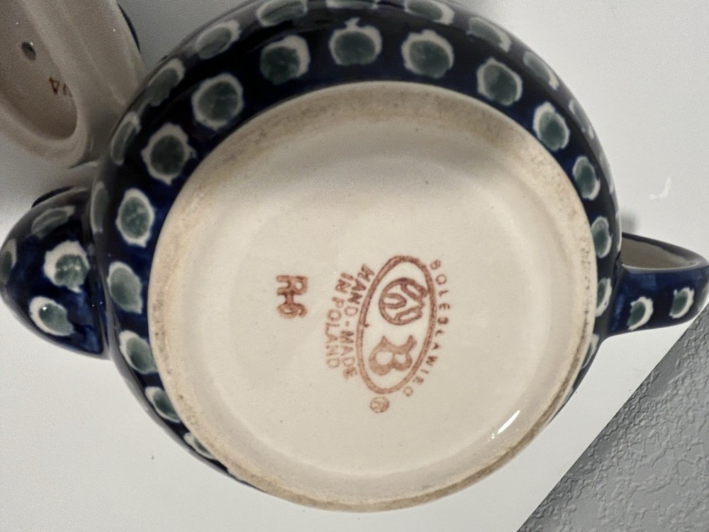 Polish Pottery Teapot With Lid