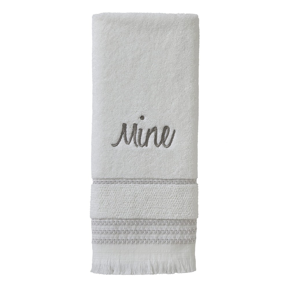 Yours & Mine Hand Towel Set White