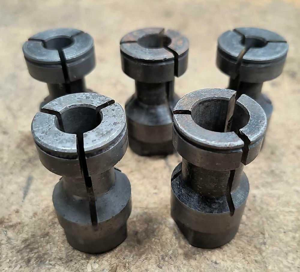 (5) Size 4 Tapping Collets for Procunier 4E Tap Head ALL DIFFERENT 1/8P-3/4
