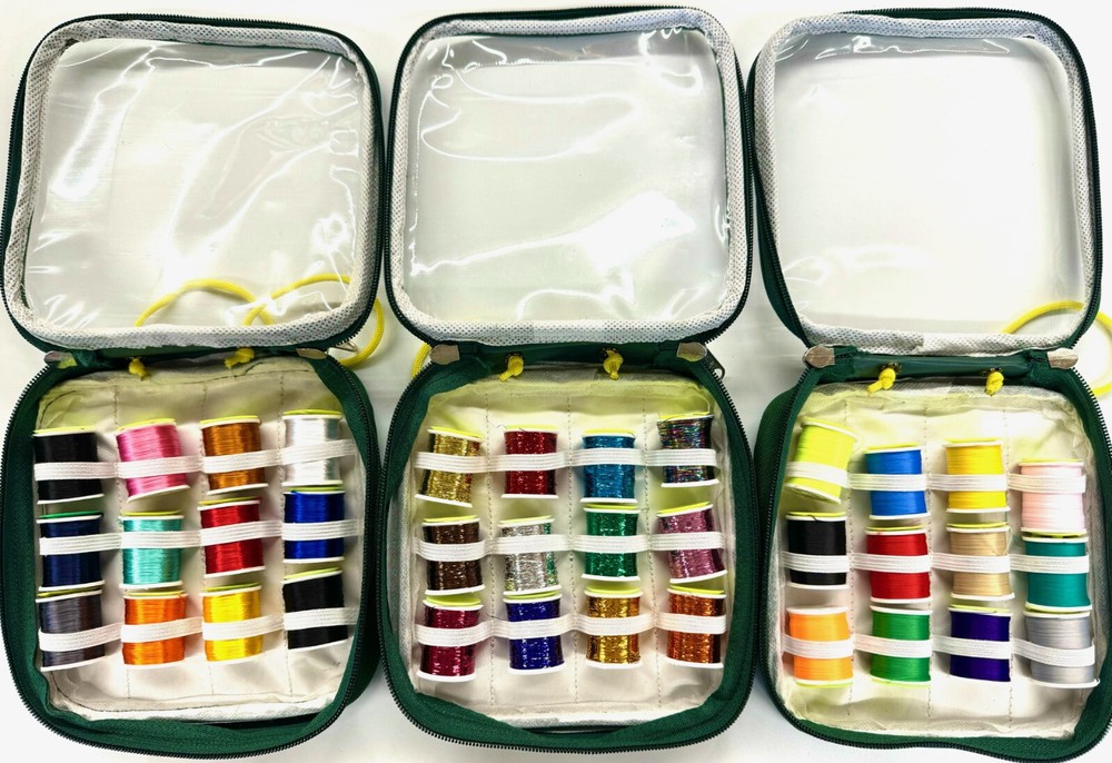 full Fly Tying Tools, Materials Kit &Tinsel, Floss, Thread, Glue,Torch,vise,bag
