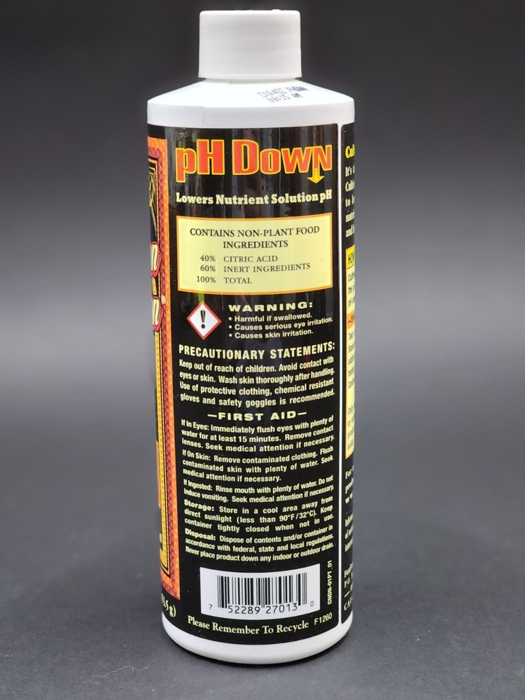 Fox Farm Cultivation Nation pH Down 1 Pint 16oz 1lb Lowers Nutrient Solution PH