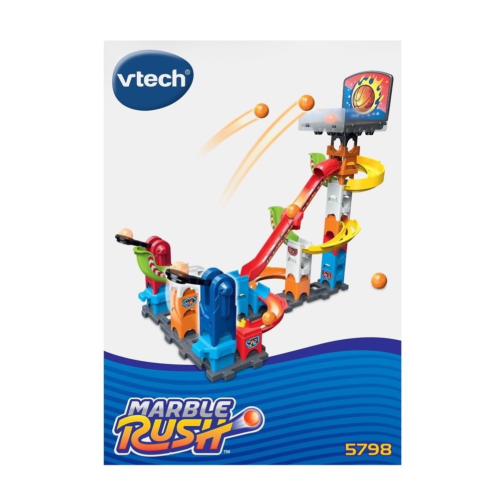 VTech Marble Rush 3-Point Launch Set with 22" x 11.4" x 18.3", Multicolor