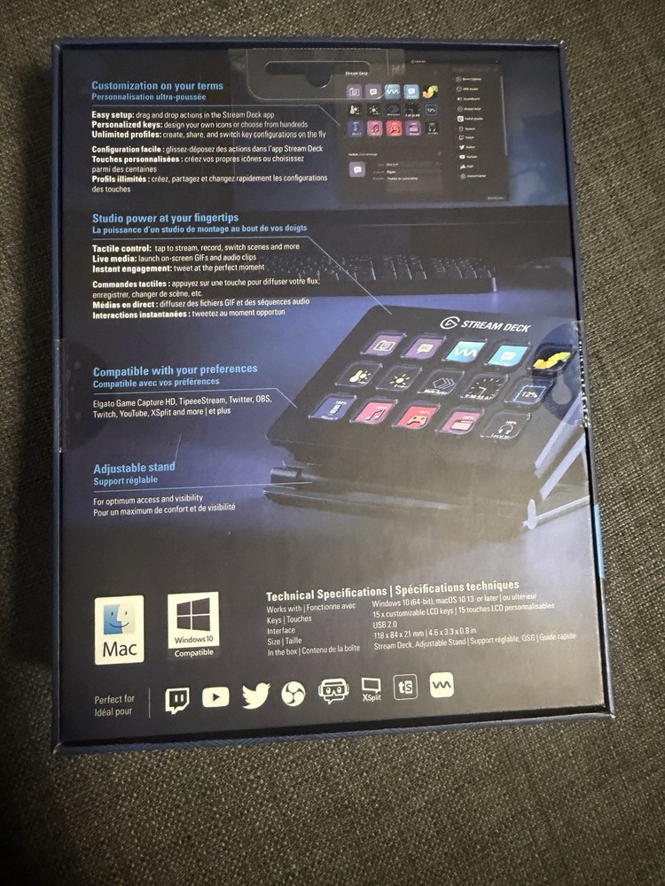 Elgato Stream Deck Live Content Creation Controller - Black, 15 Keys
