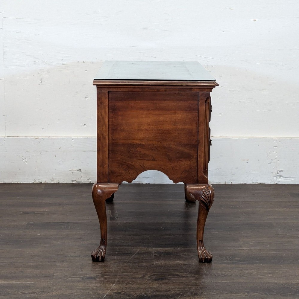 Chippendale Style Lowboy Chest with Brass Hardware