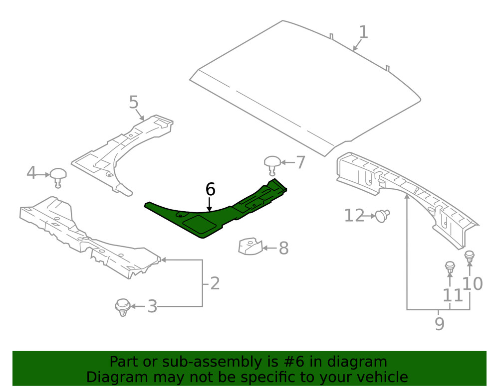 Genuine Subaru Side Support 95086fl240