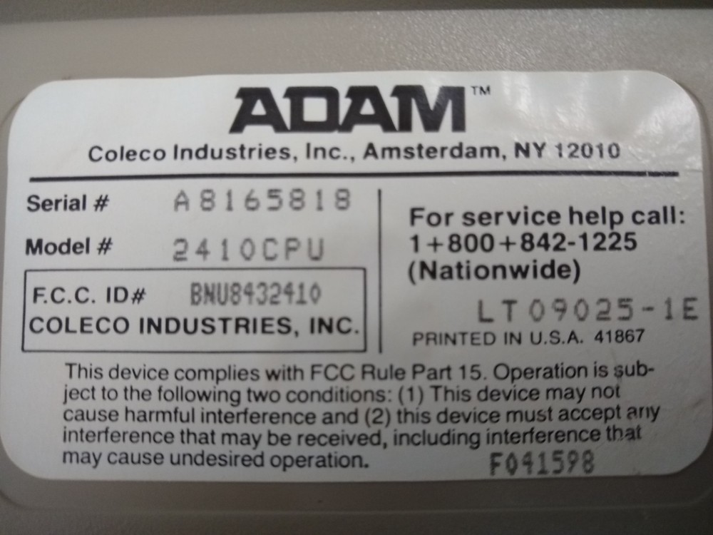 Working Coleco ADAM Family Computer two drive System with programs and games