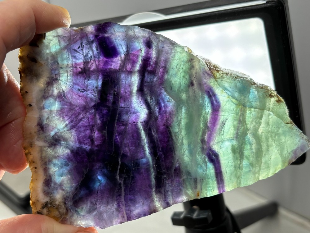 Fluorite slab Cabbing Lapidary Combo Ship Avail