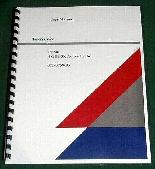 Tektronix P7240 User Manual: Comb Bound & Protective Covers