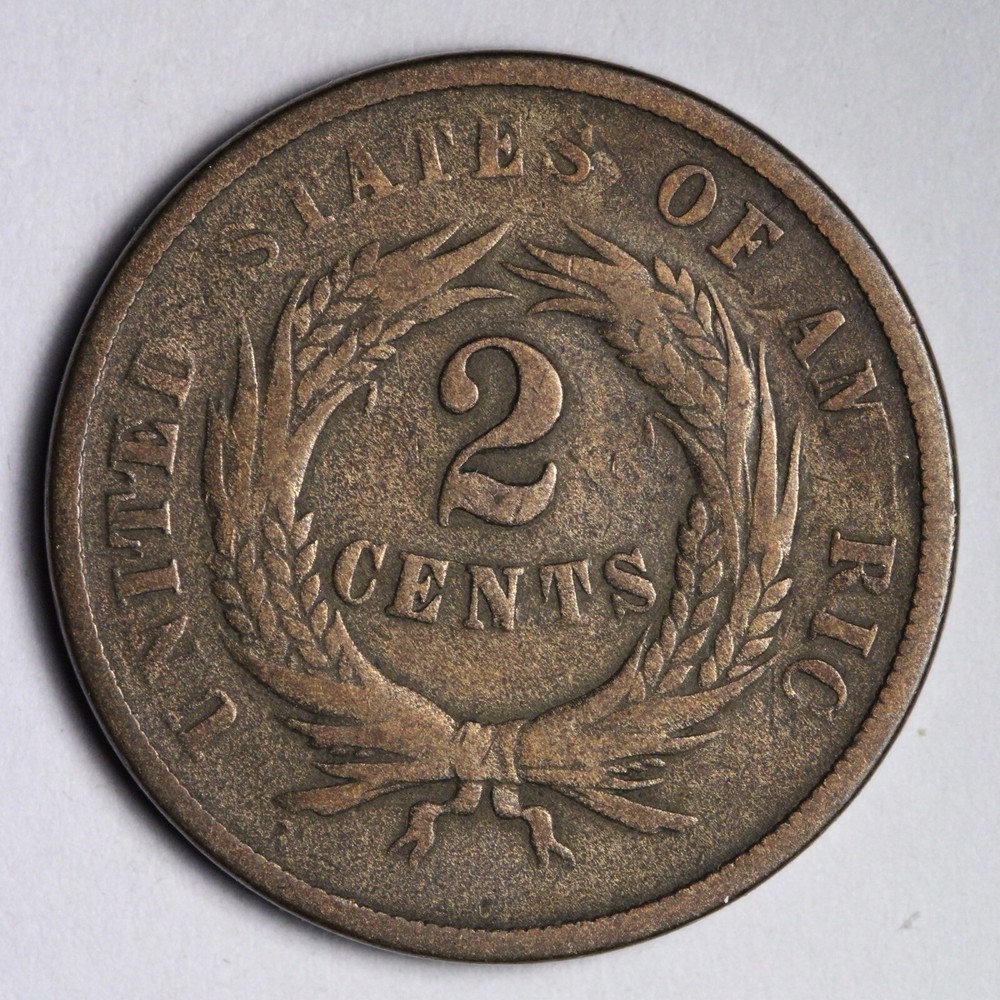1868 Two Cent Piece VG E210 ZCA