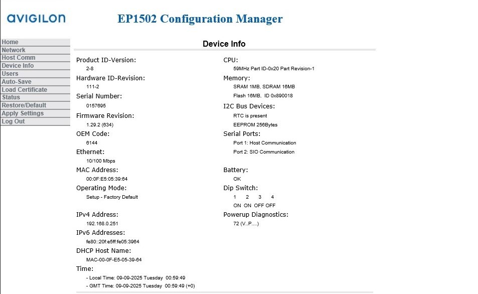 Avigilon Mercury EP-1502 EP1502 Intelligent Dual Reader Controller Lenel--