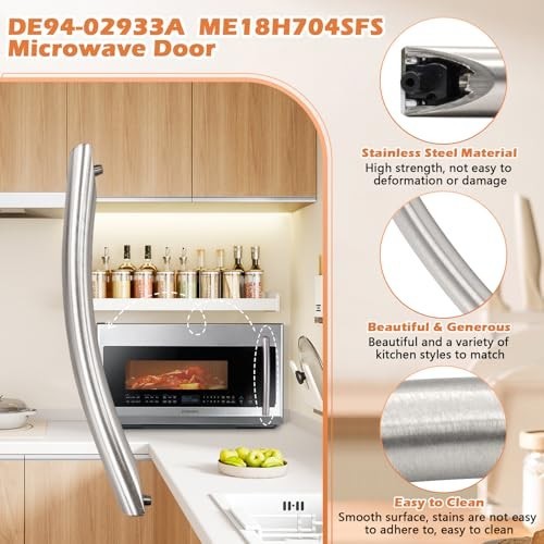 Microwave Door Handle Replacement Compatible with Samsung Models - Durable & Eas