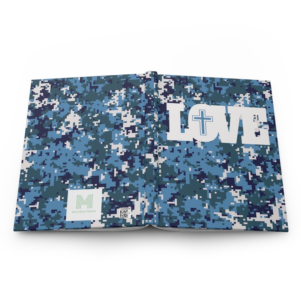 Love Christ Hardcover Journal Matte Blue