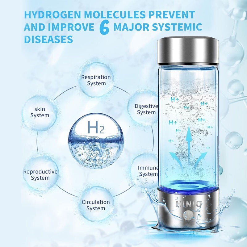 Hydrogen Rich Generator Water Cup Alkaline Ionizer Maker Bottle Anti-Oxidation