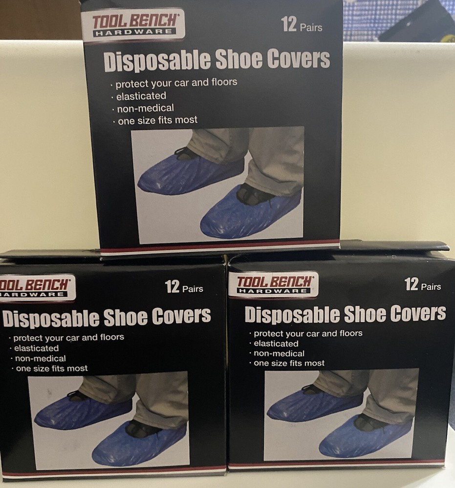 3pk Shoe Covers 12 Pairs Per Box Quick Shipping