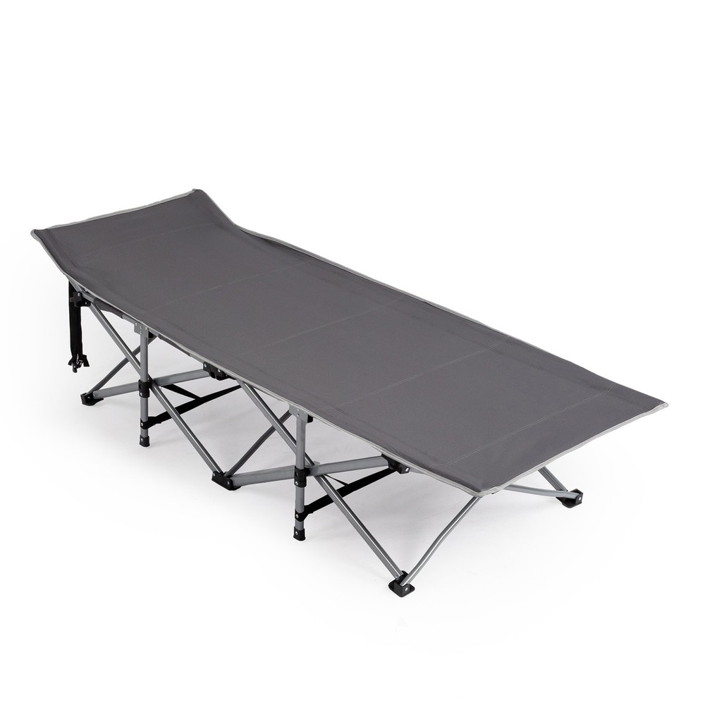 Folding Camping Cot Bed with Soft Pad, Portable Outdoor Cot