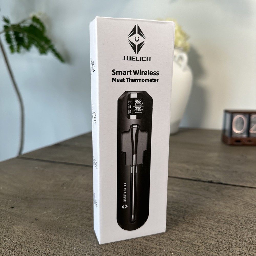Juelich Smart Wireless Meat Thermometer with Ultra-Thin Probe, 820FT range