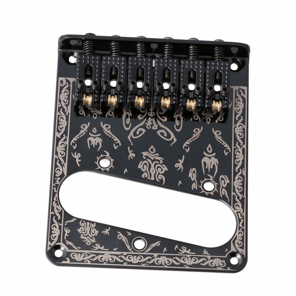 6 String Saddle Volume Control Electric Guitar Bridge Plate For Fender Tele