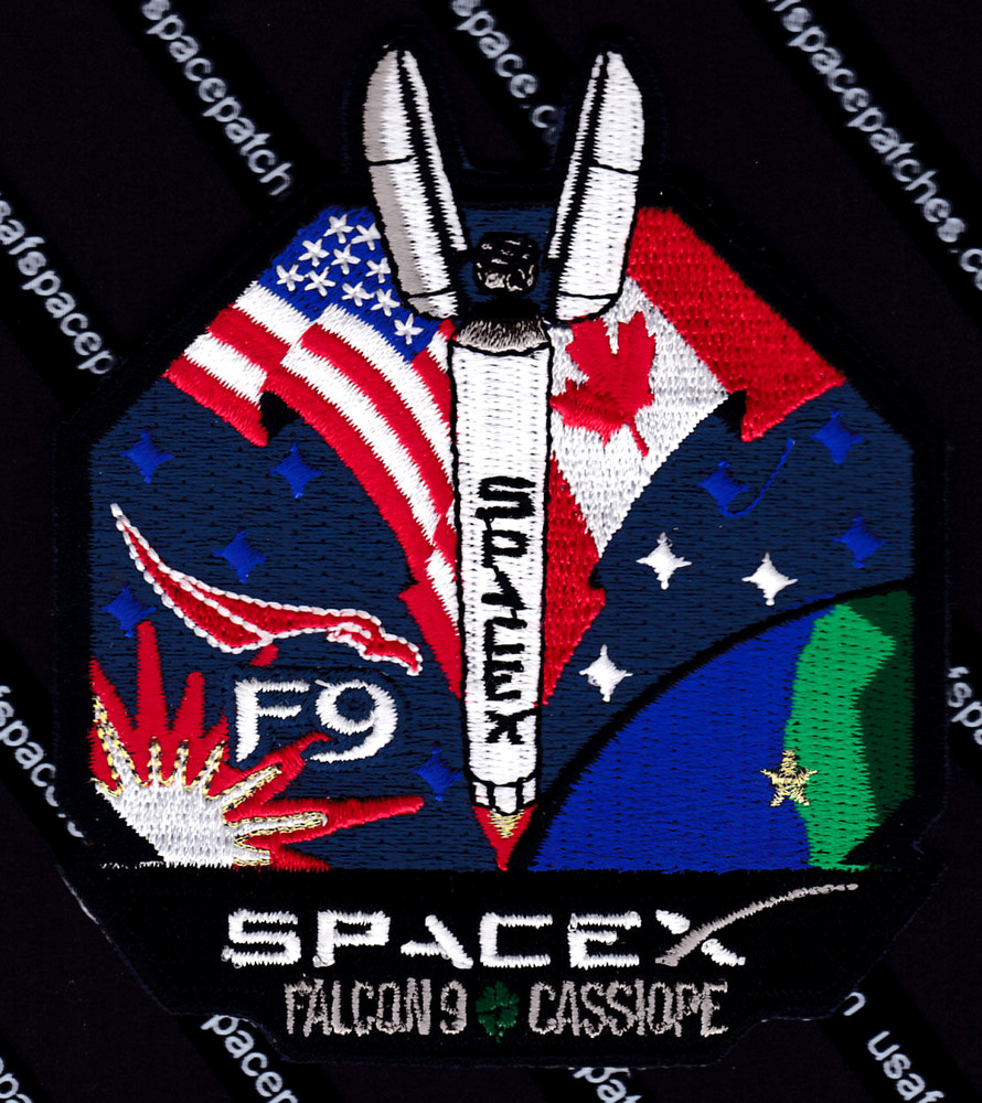 AUTHENTIC SPACEX FALCON-9 Launch - CASSIOPE - SATELLITE SPACE MISSION PATCH