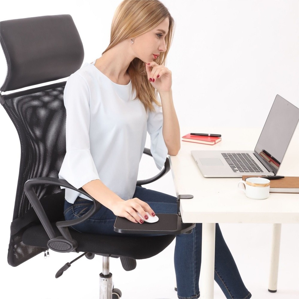 Ergonomic Mouse Platform Under Desk Ergonomic Wrister Mouse Pad (Black)