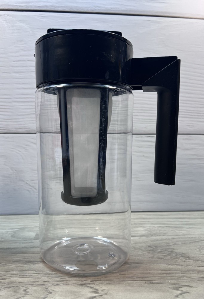 Cold Brew Coffee Ice Tea Maker 1.3qt Plastic Pitcher Mesh Filter Infuser
