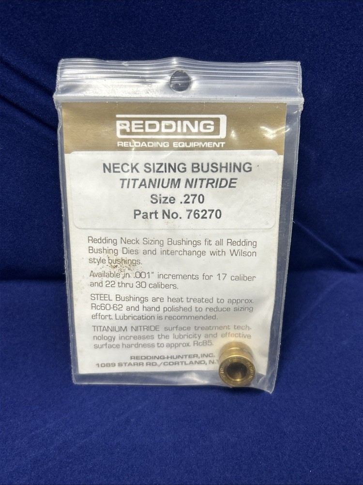 Redding Reloading Titanium Nitride Bushing .270 #76270