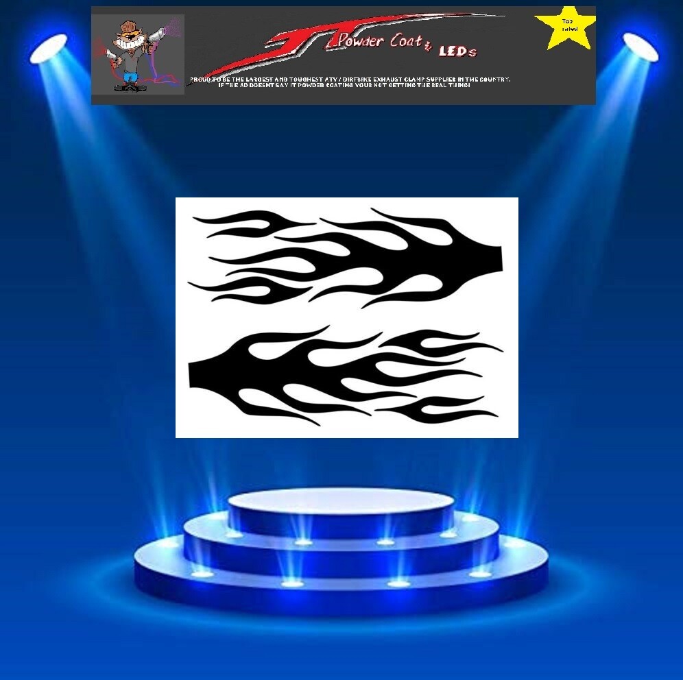 Double Flame Stencil Large Template Airbrush Paint  #126