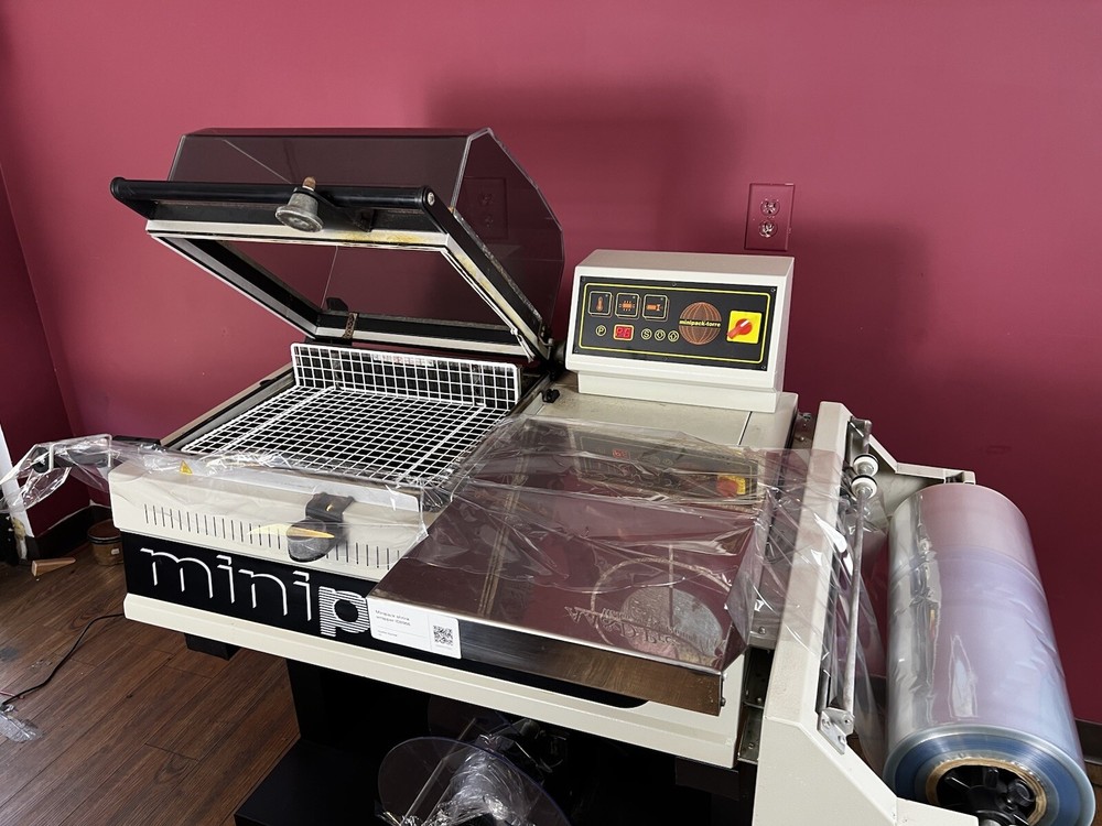 MINIPACK FM 75 DIGIT SEMI-AUTOMATIC SHRINK WRAP MACHINE !Video!