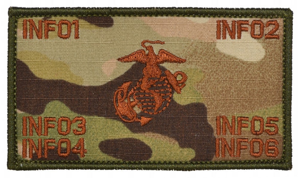 Custom Text USMC Plate Carrier Vest Patch Hook Fastener Backing- Open EGA