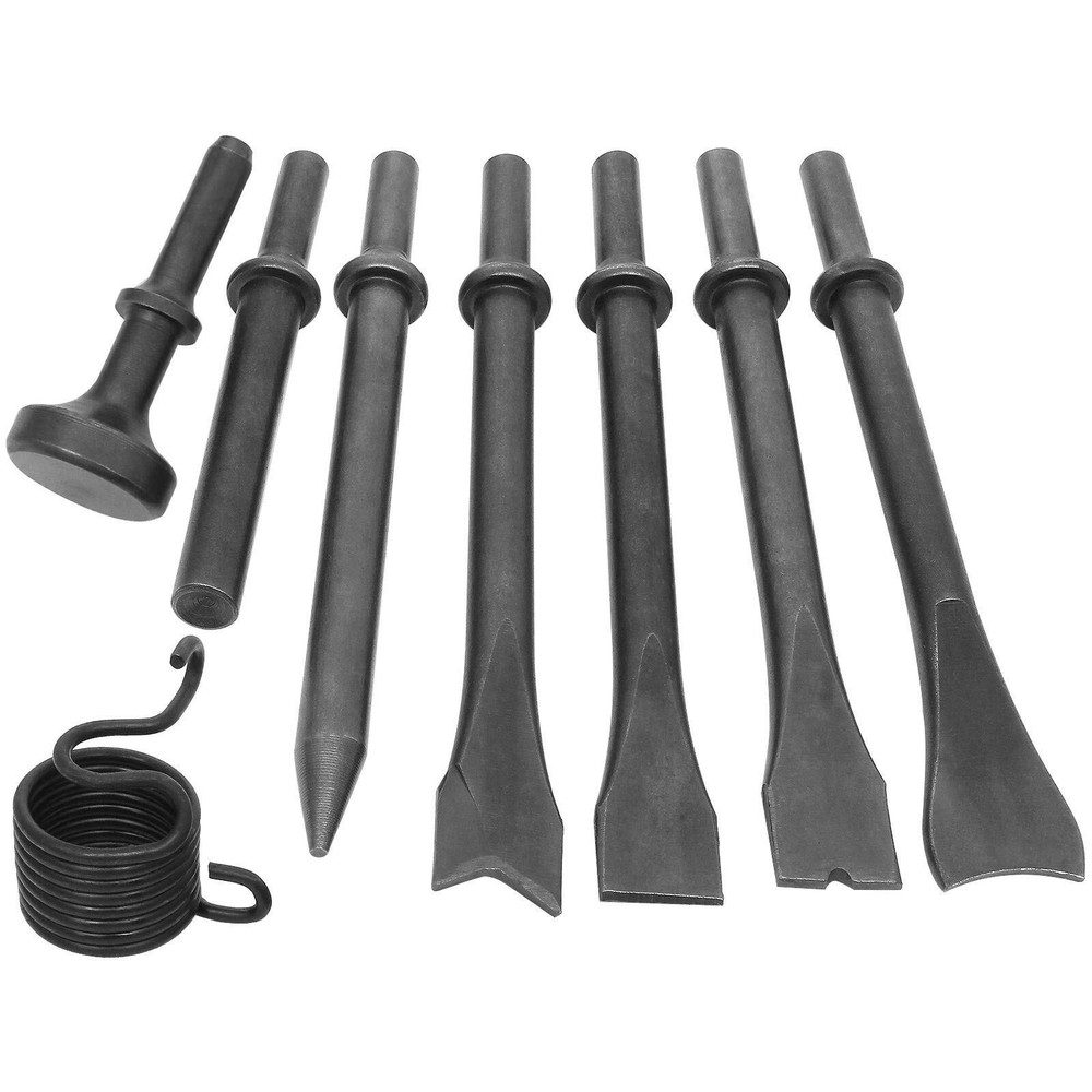 8 Piece Air Chisel Set Pneumatic Hammer Punch Chipping Bits Tool Kit