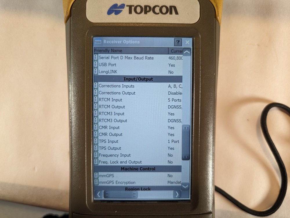 Topcon Hiper SR PN 1000036-01 RTK DGNSS Cinderella, Datums