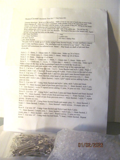 Craft kit for Beaded Christmas Tree