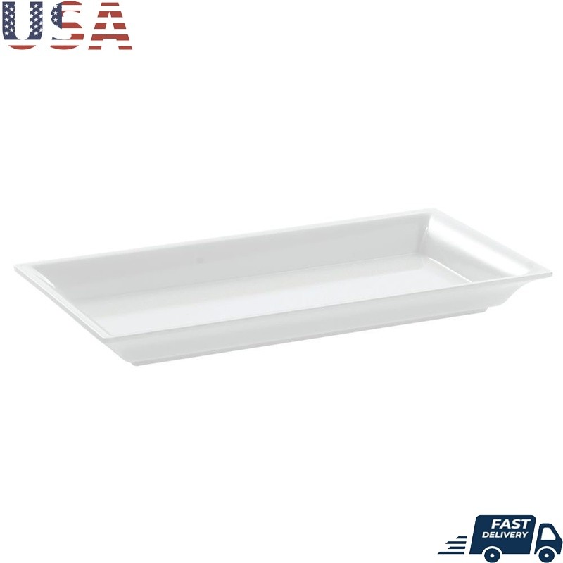 Durable Melamine Rectangular Platter Serving Display Easy Clean Dishwasher Safe