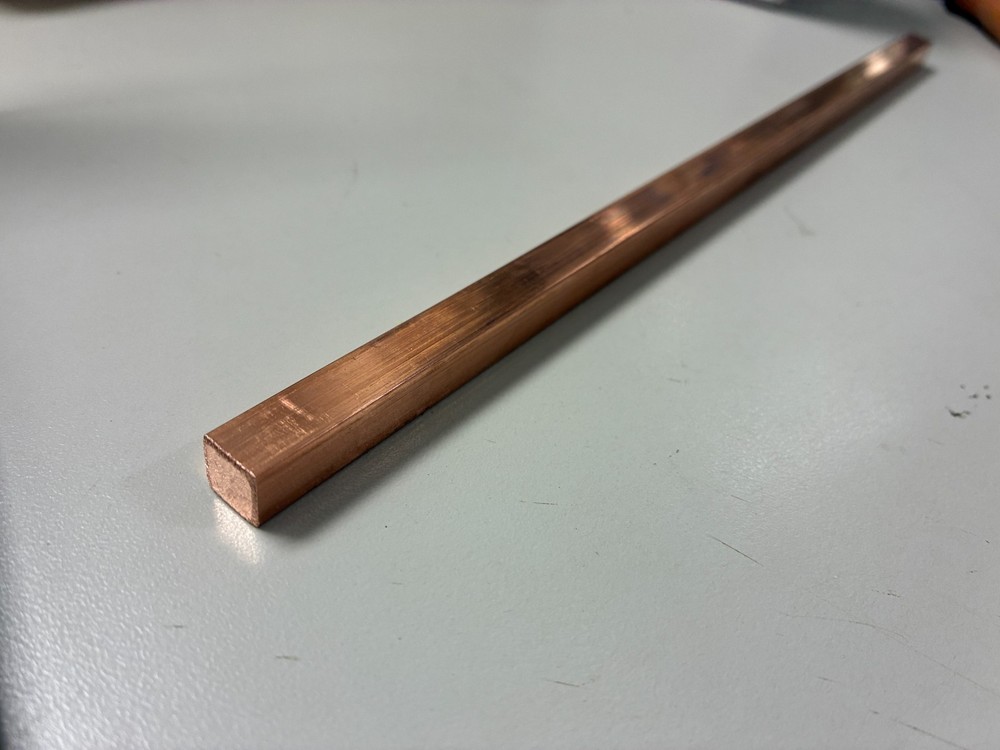 110 Copper 3/8 Square  x 12 Inch Length