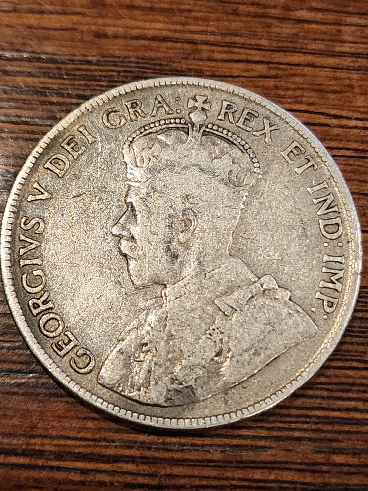 1917 Canada 50 Cents Silver Coin