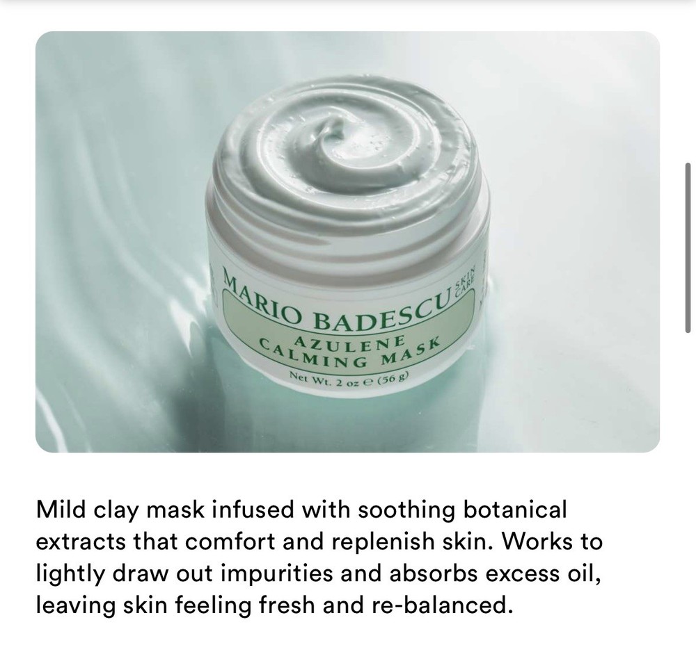 mario badescu AZULENE CALMING MASK