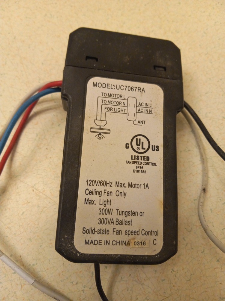UC7067RA Ceiling Fan Reciever Controller