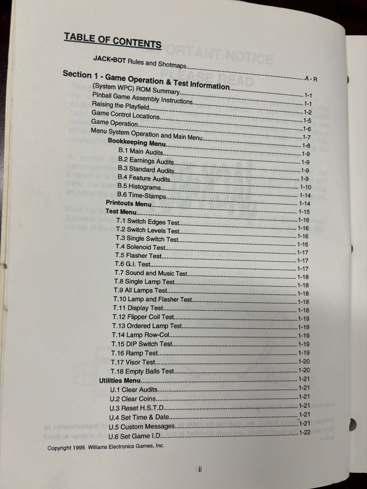 ORIGINAL-WILLIAMS-JACK*BOT-OPERATIONS MANUAL
