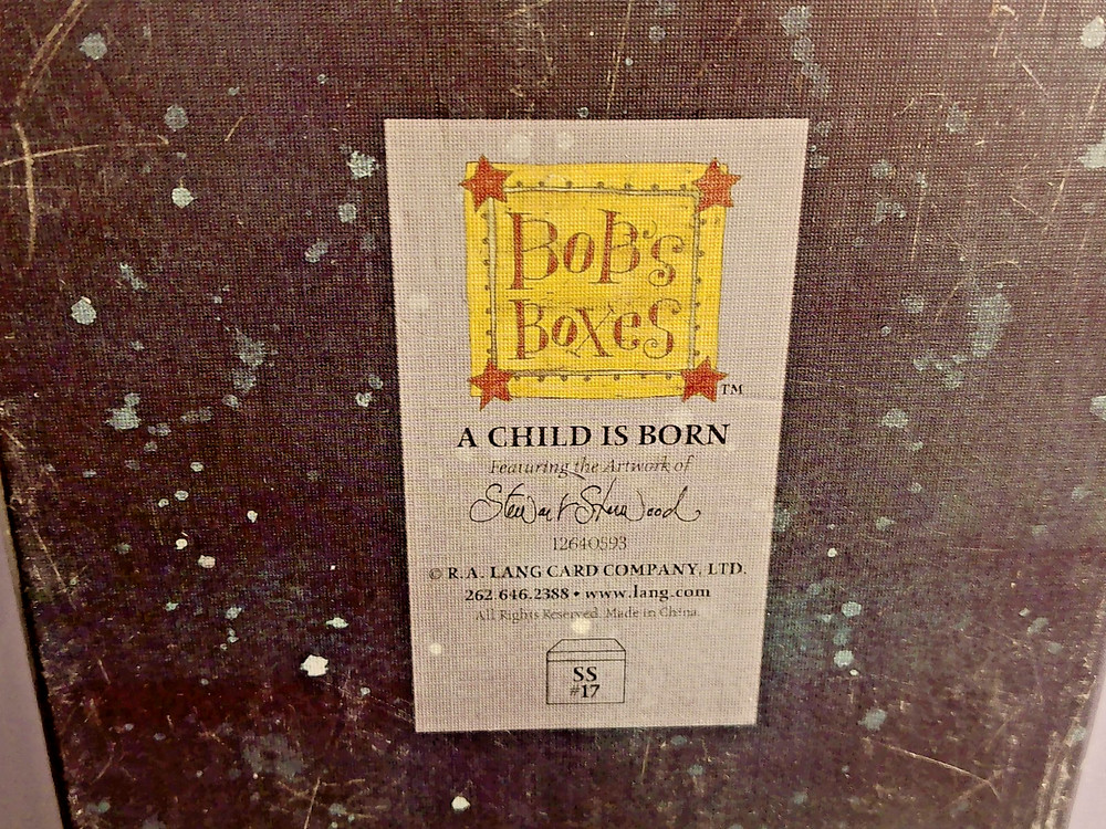 Bobs Boxes Nesting Boxes "A Child Is Born" Set of Two